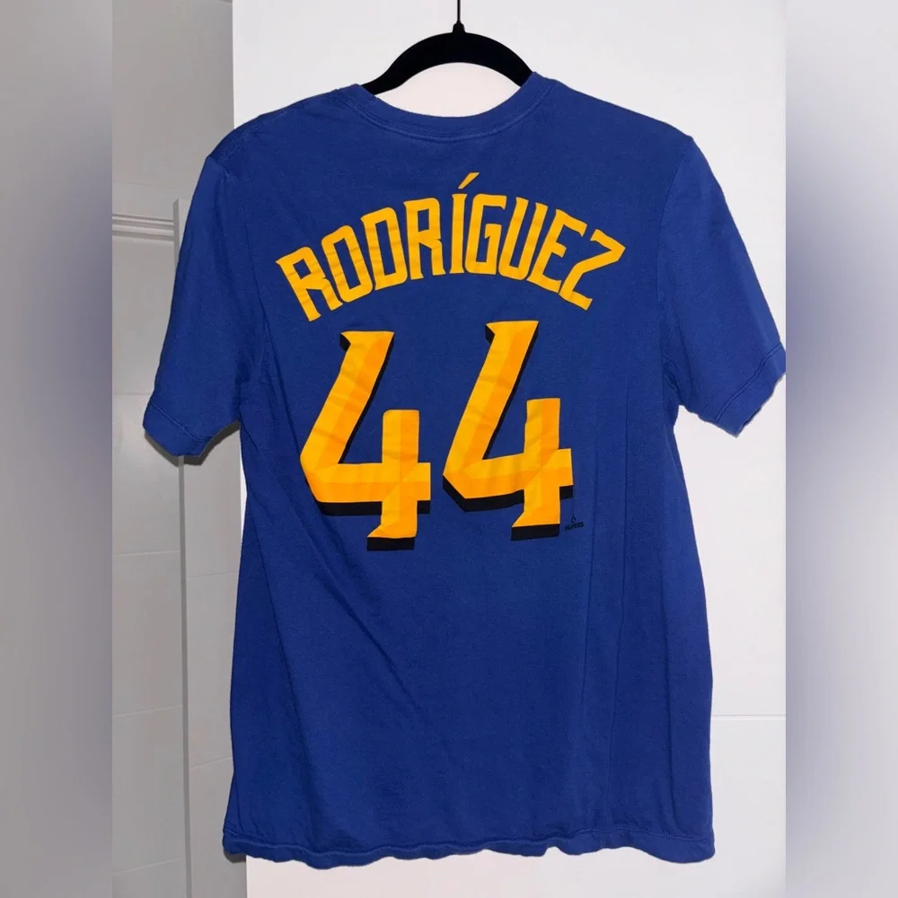 Seattle Mariners Julio Rodríguez Nike Royal City Connect Name & Number T-Shirt - Picture 4 of 4